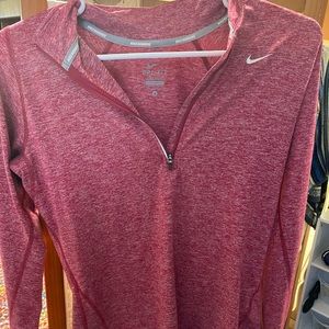 Nike pink half zip jacket